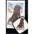 Pipsqueak Productions Chocolate Lab Dish Towel And Potholder PI392902